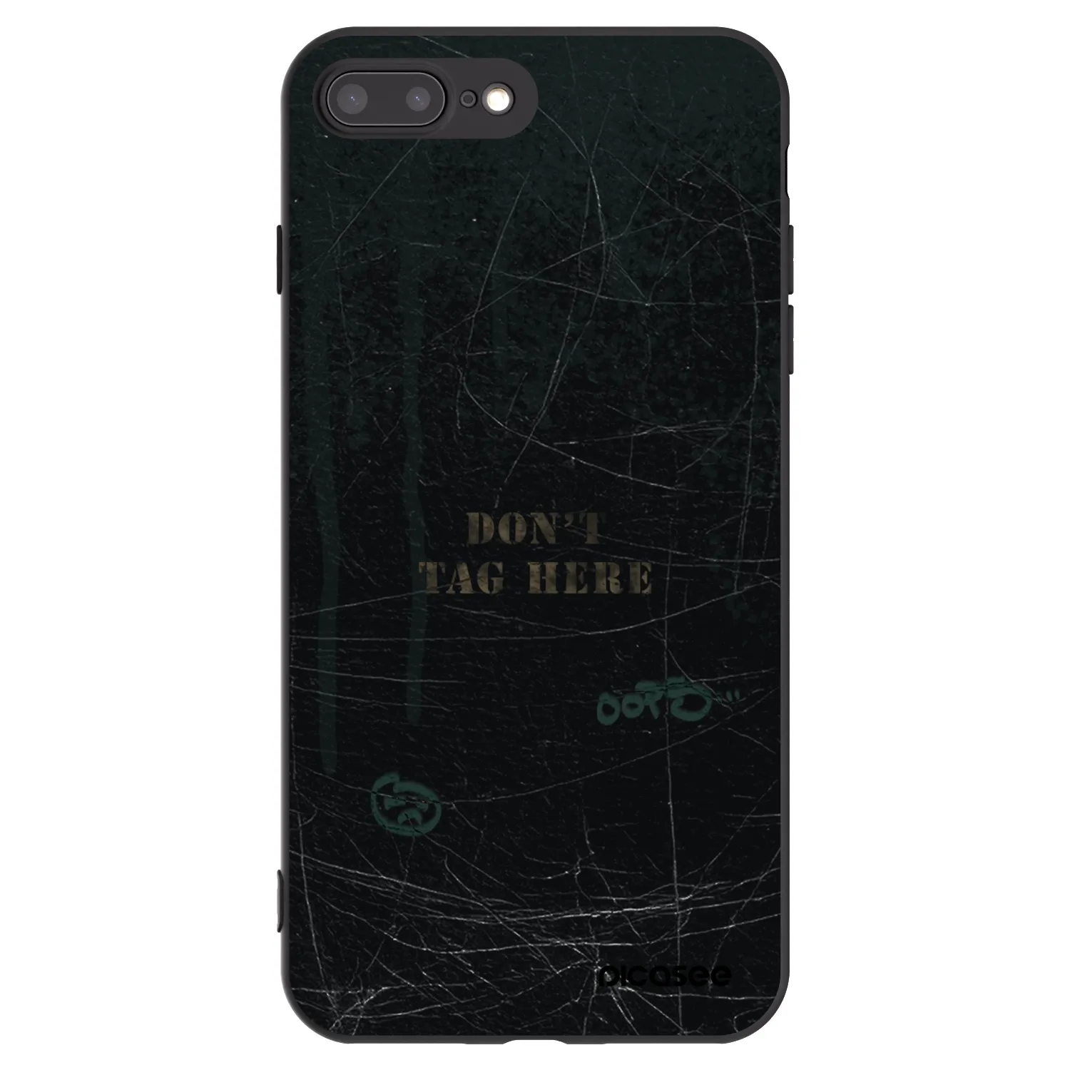 Picasee Apple iPhone 8 Plus Hülle - Schwarzes Silikon - DON´T TAG