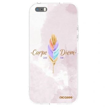 Picasee Apple iPhone 5/5S/SE Hülle - Transparentes Silikon - Genieße den Tag