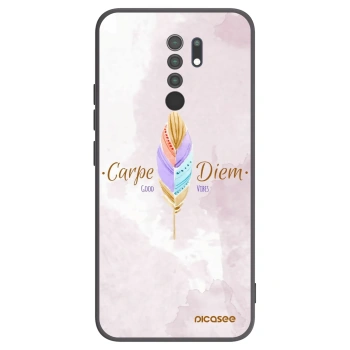 Picasee Xiaomi Redmi 9 Hülle - Schwarzes Silikon - Genieße den Tag