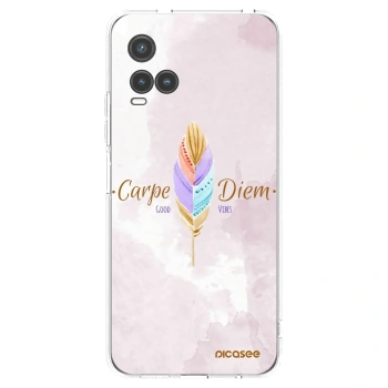 Picasee Vivo Y33s Hülle - Transparentes Silikon - Genieße den Tag