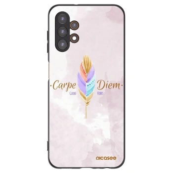Picasee Samsung Galaxy A13 4G A135 Hülle - Schwarzes Silikon - Genieße den Tag