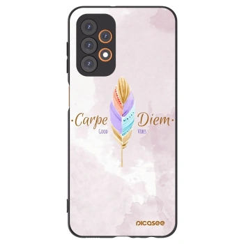 Picasee Samsung Galaxy A23 A235F 4G Hülle - Schwarzes Silikon - Genieße den Tag