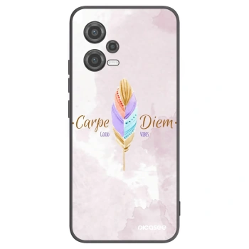 Picasee Xiaomi Poco X5 Hülle - Schwarzes Silikon - Genieße den Tag