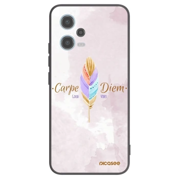 Picasee Xiaomi Redmi Note 12 5G Hülle - Schwarzes Silikon - Genieße den Tag