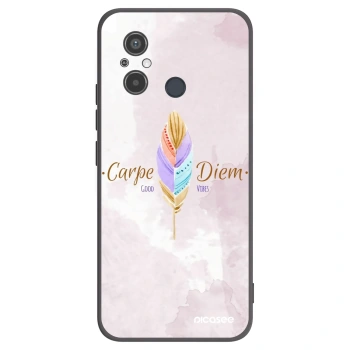 Picasee Xiaomi Redmi 12C Hülle - Schwarzes Silikon - Genieße den Tag