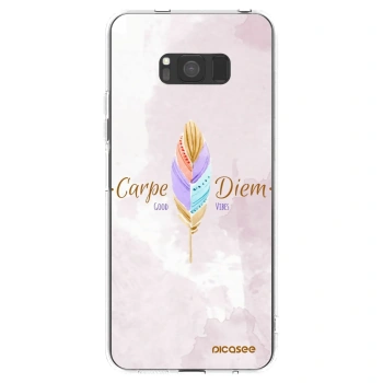 Picasee Samsung Galaxy S8 G950F Hülle - Transparentes Silikon - Genieße den Tag
