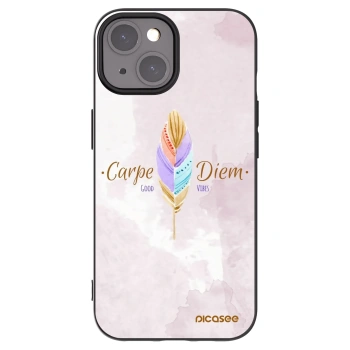 Picasee Apple iPhone 15 Hülle - Schwarzes Silikon - Genieße den Tag