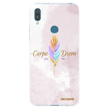 Picasee Huawei Y7 2019 Hülle - Transparentes Silikon - Genieße den Tag