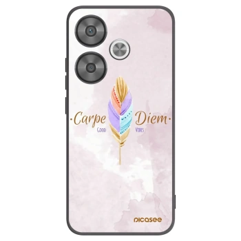 Picasee Xiaomi Poco F6 Hülle - Schwarzes Silikon - Genieße den Tag