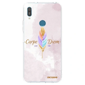 Picasee Huawei Y6 2019 Hülle - Transparentes Silikon - Genieße den Tag