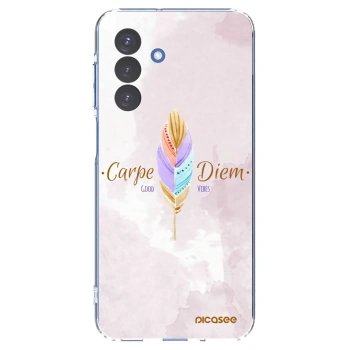 Picasee Samsung Galaxy A17 5G Hülle - Transparentes Silikon - Genieße den Tag