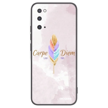 Picasee Samsung Galaxy S20 G980F Hülle - Schwarzes Silikon - Genieße den Tag