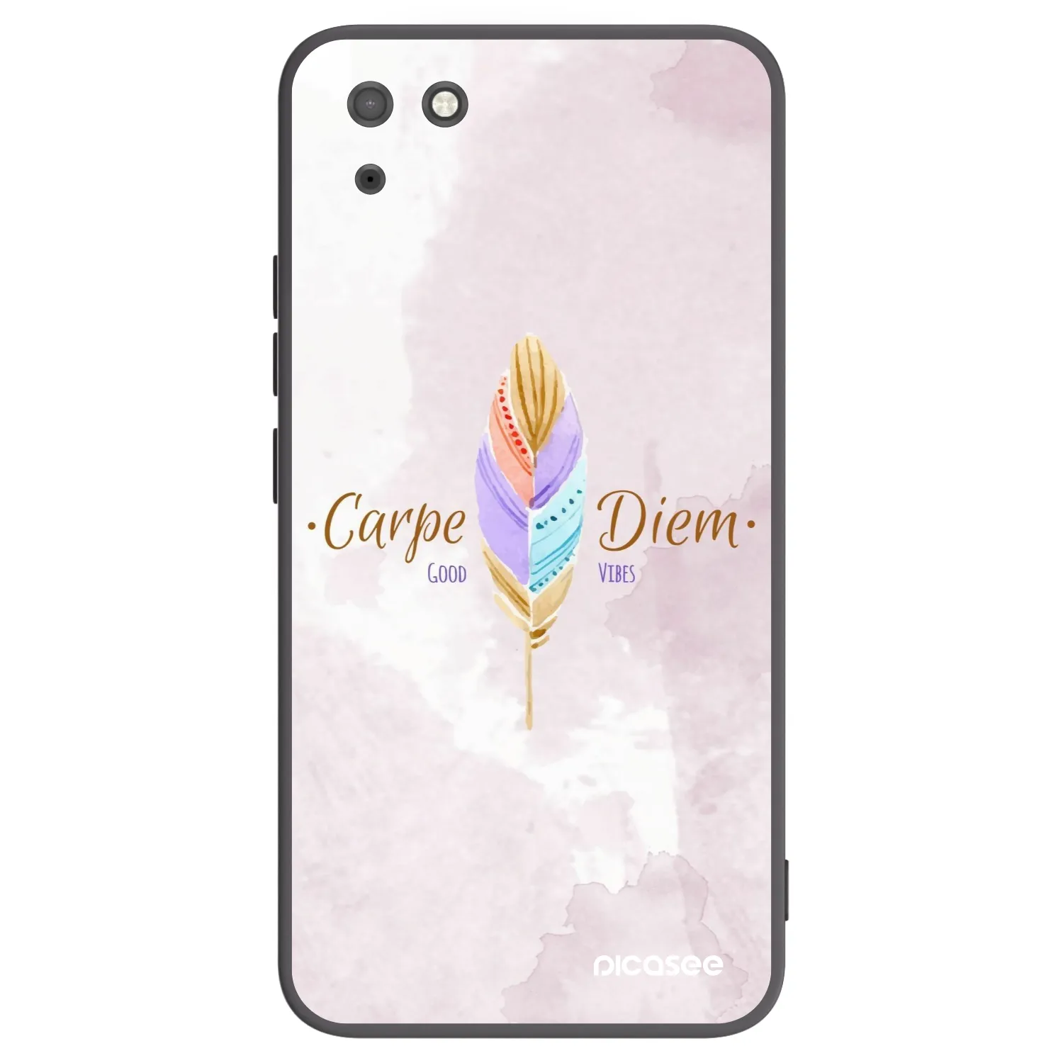 Picasee Huawei Y5P Hülle - Schwarzes Silikon - Genieße den Tag