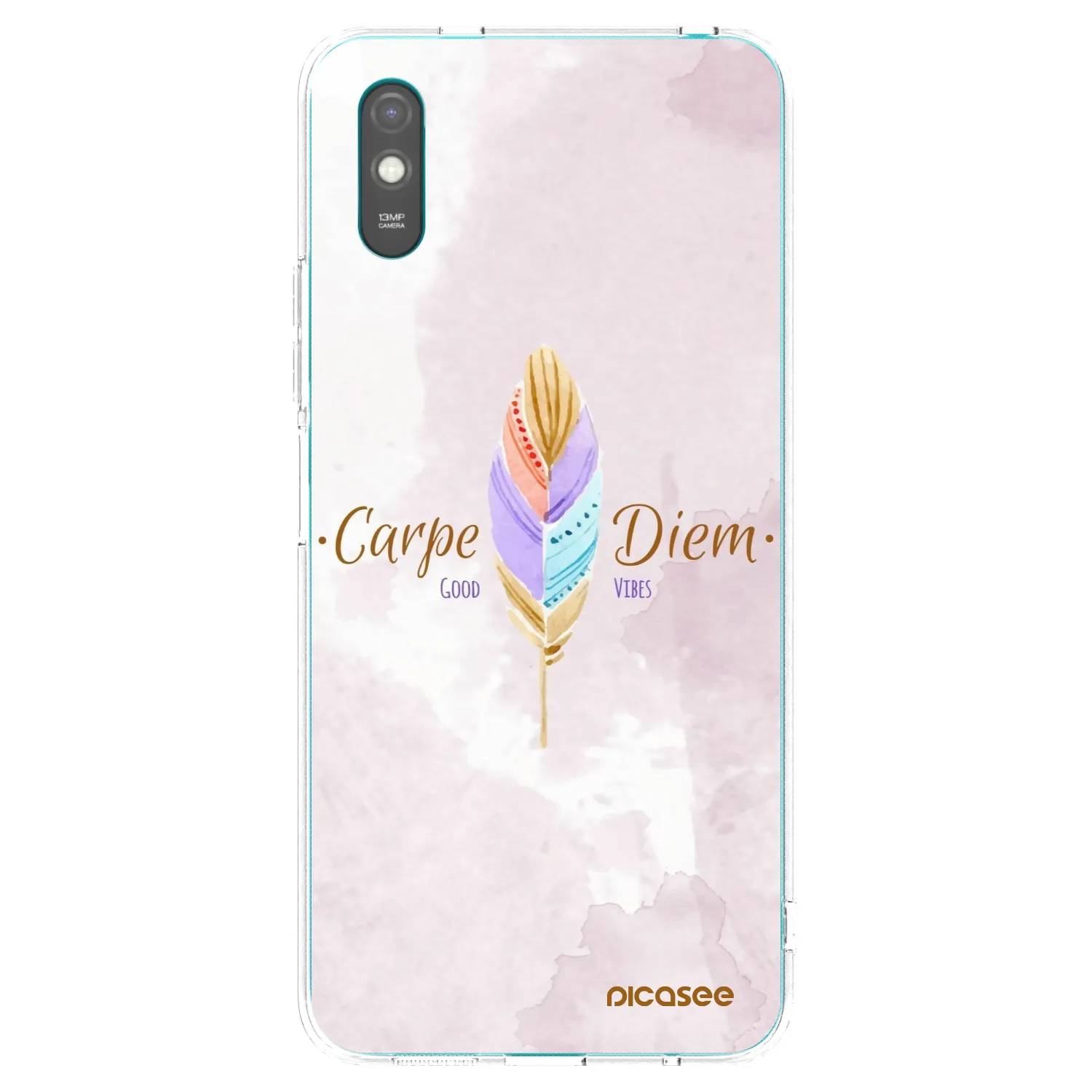Picasee Xiaomi Redmi 9A Hülle - Transparentes Silikon - Genieße den Tag