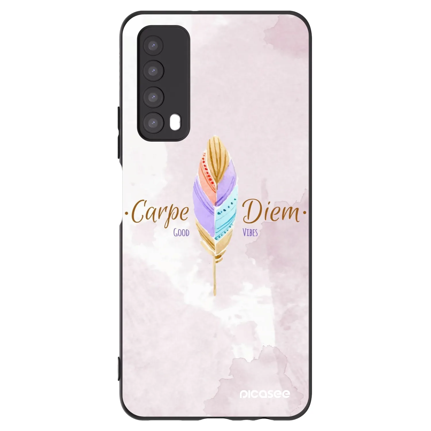 Picasee Huawei P Smart 2021 Hülle - Schwarzes Silikon - Genieße den Tag