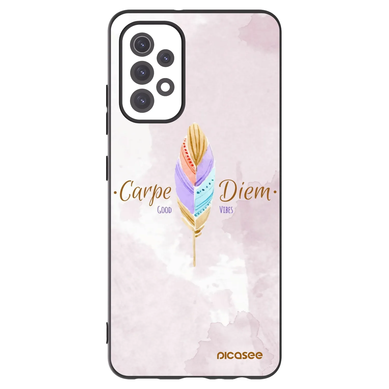 Picasee Samsung Galaxy A32 5G A326B Hülle - Schwarzes Silikon - Genieße den Tag