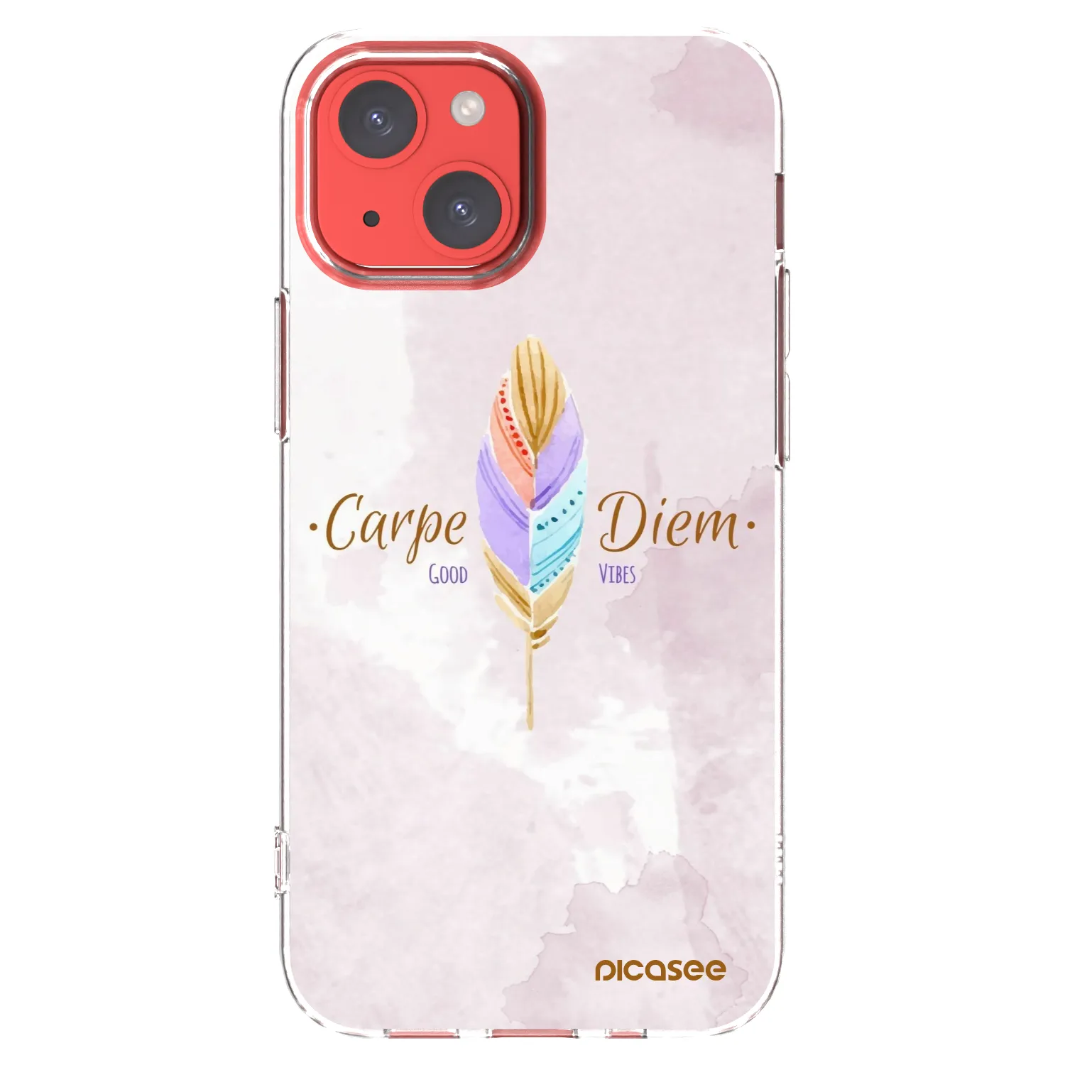 Picasee Apple iPhone 13 mini Hülle - Transparentes Silikon - Genieße den Tag