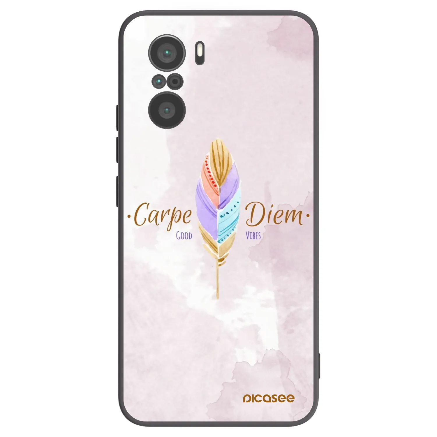 Picasee Xiaomi Poco F3 Hülle - Schwarzes Silikon - Genieße den Tag