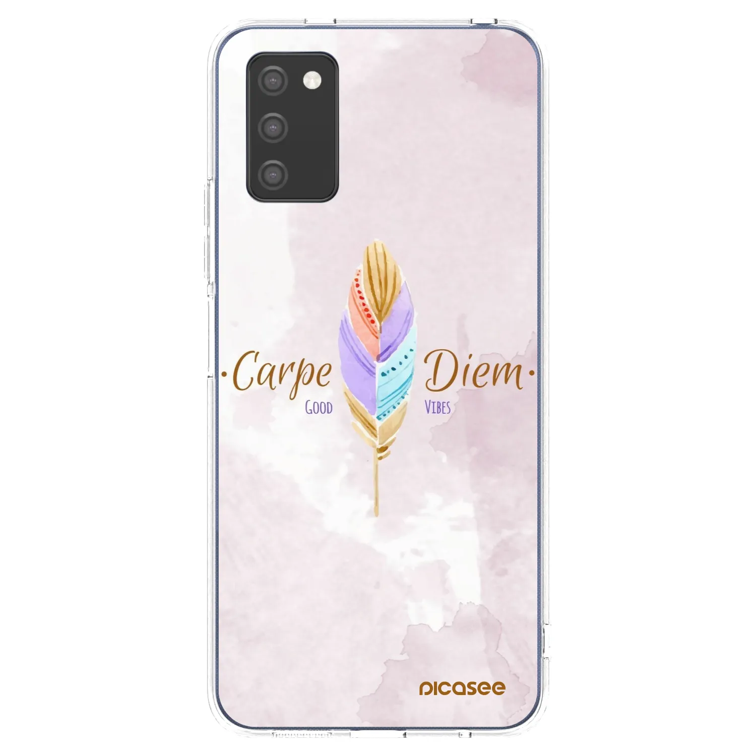 Picasee Samsung Galaxy A02s A025G Hülle - Transparentes Silikon - Genieße den Tag