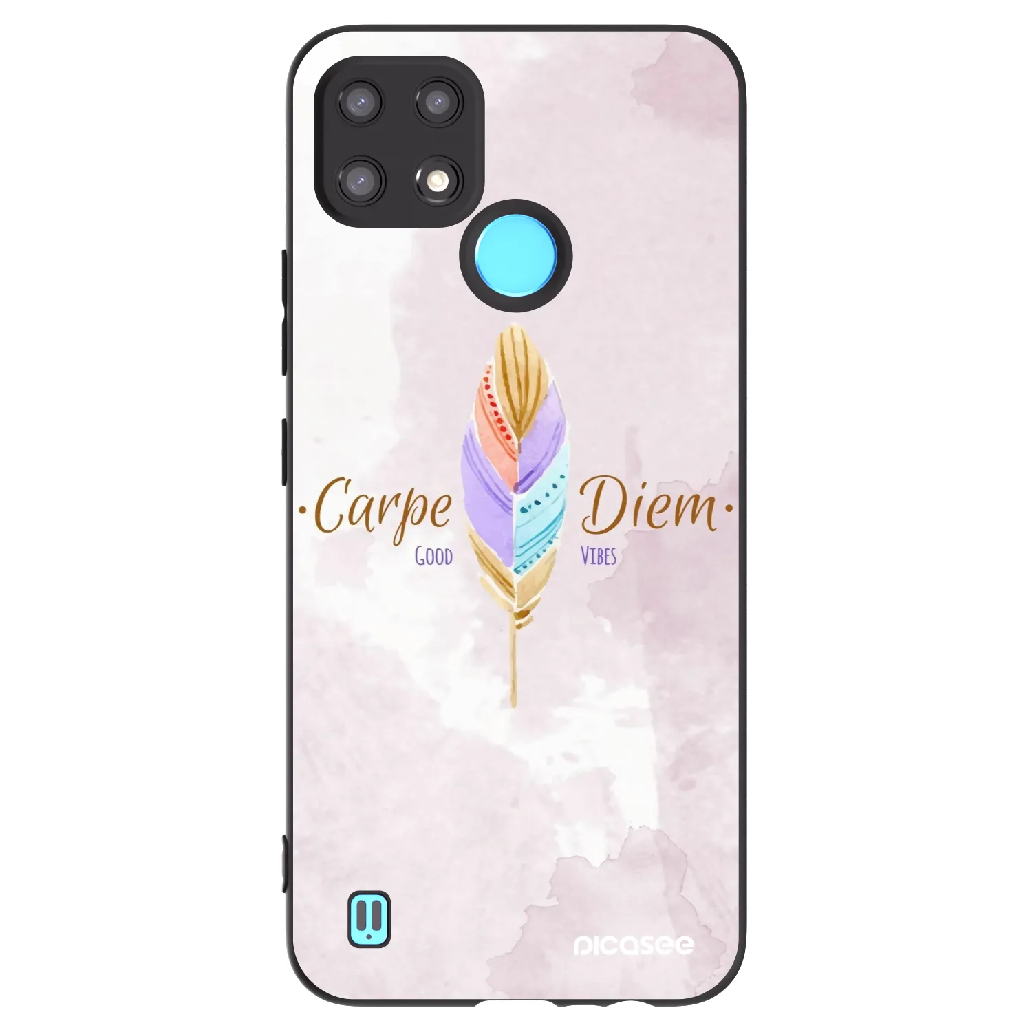 Picasee Realme C21 Hülle - Schwarzes Silikon - Genieße den Tag