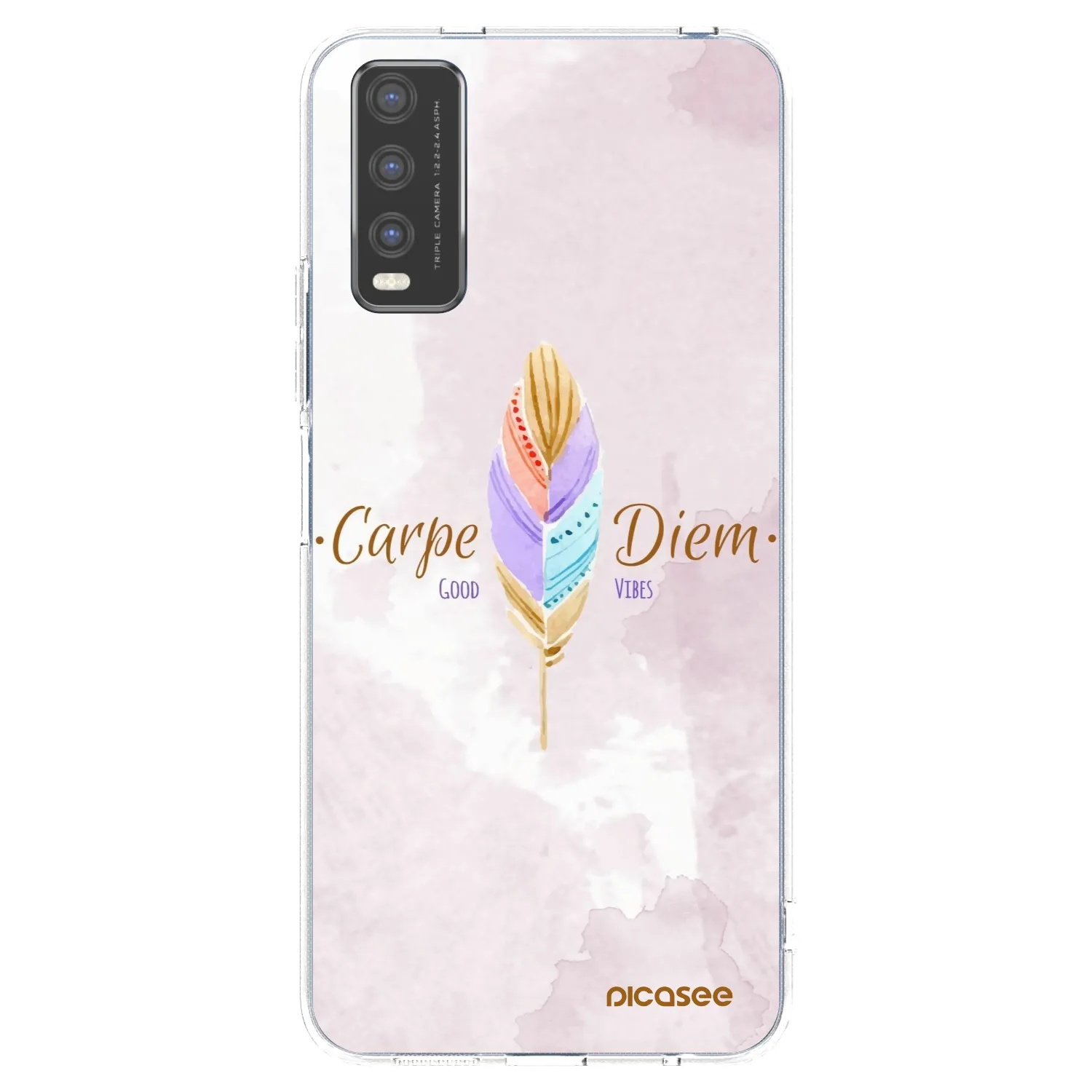 Picasee Vivo Y20s Hülle - Transparentes Silikon - Genieße den Tag