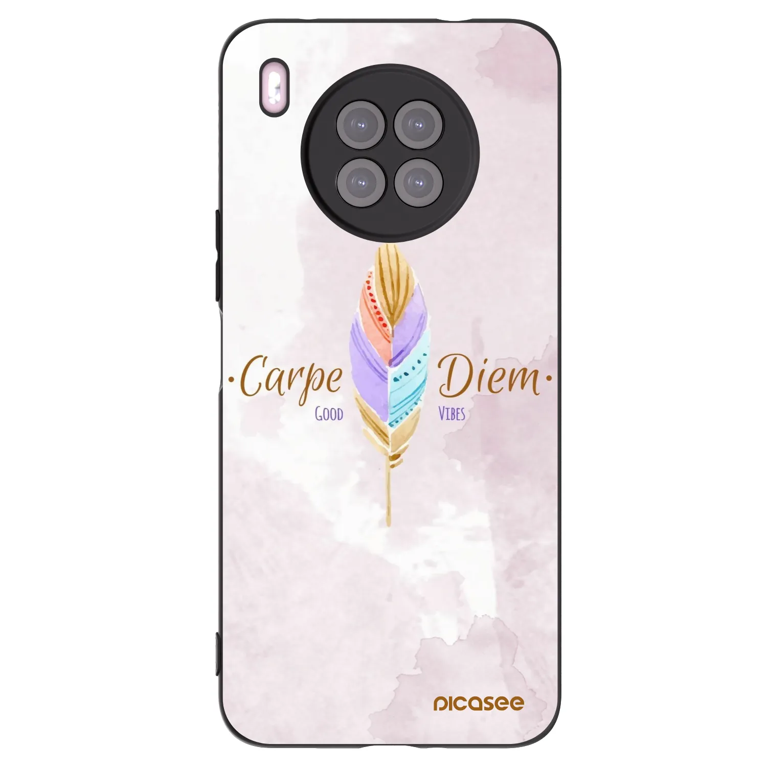 Picasee Huawei Nova 8i Hülle - Schwarzes Silikon - Genieße den Tag