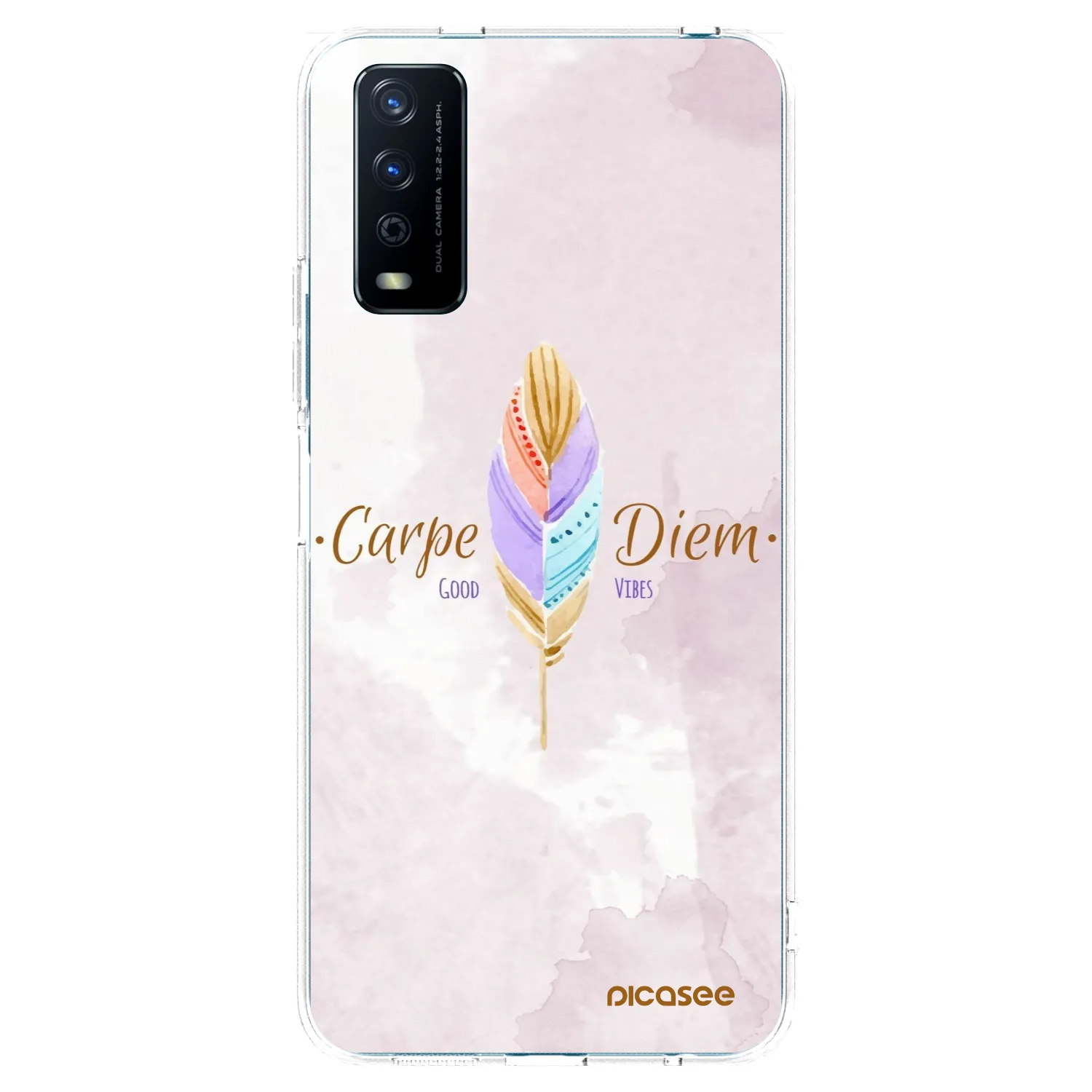 Picasee Vivo Y11s Hülle - Transparentes Silikon - Genieße den Tag