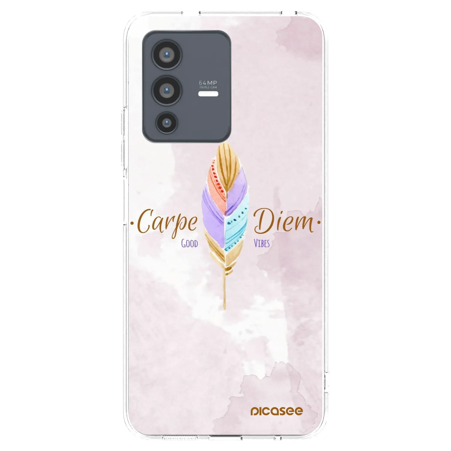 Picasee Vivo V23 5G Hülle - Transparentes Silikon - Genieße den Tag