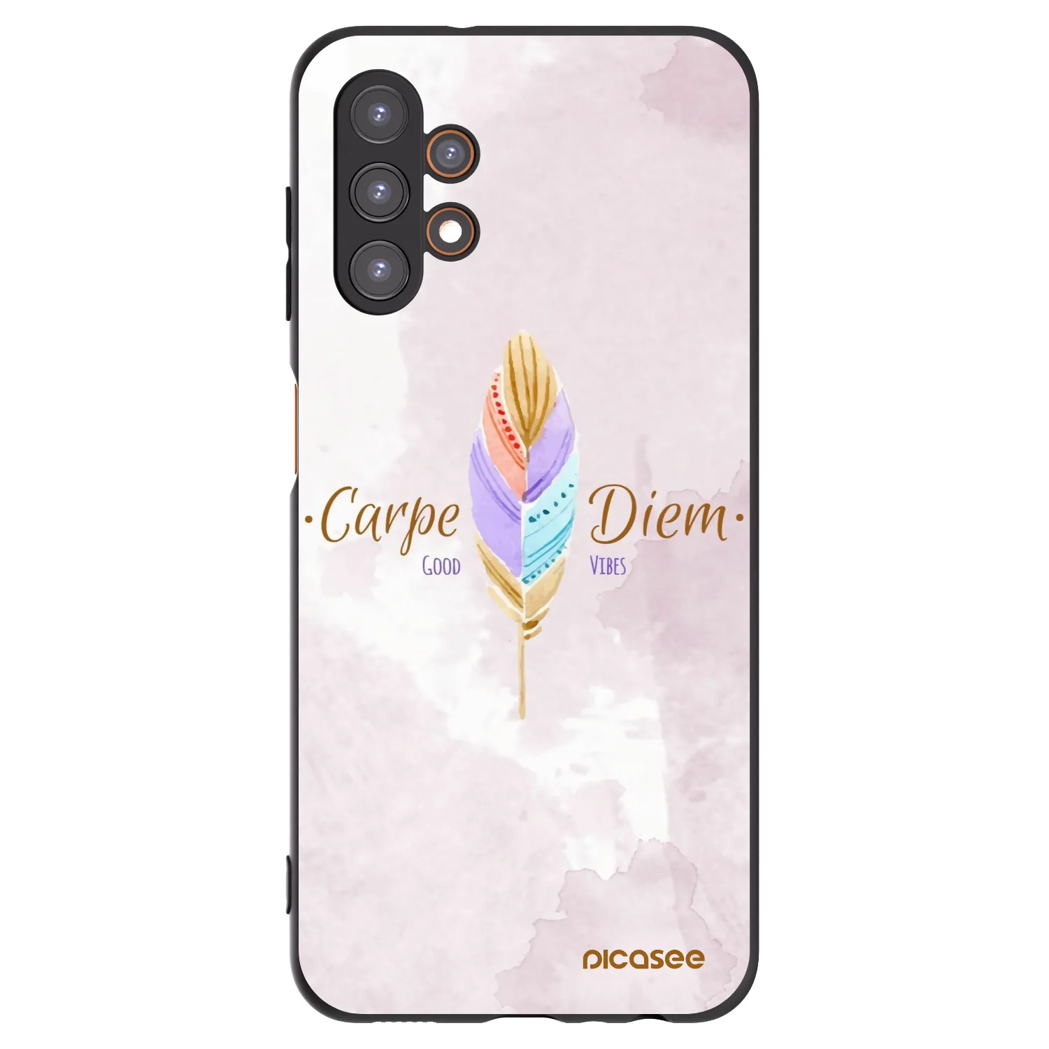 Picasee Samsung Galaxy A13 4G A135 Hülle - Schwarzes Silikon - Genieße den Tag