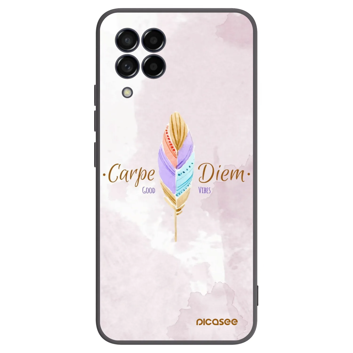 Picasee Samsung Galaxy M53 5G Hülle - Schwarzes Silikon - Genieße den Tag