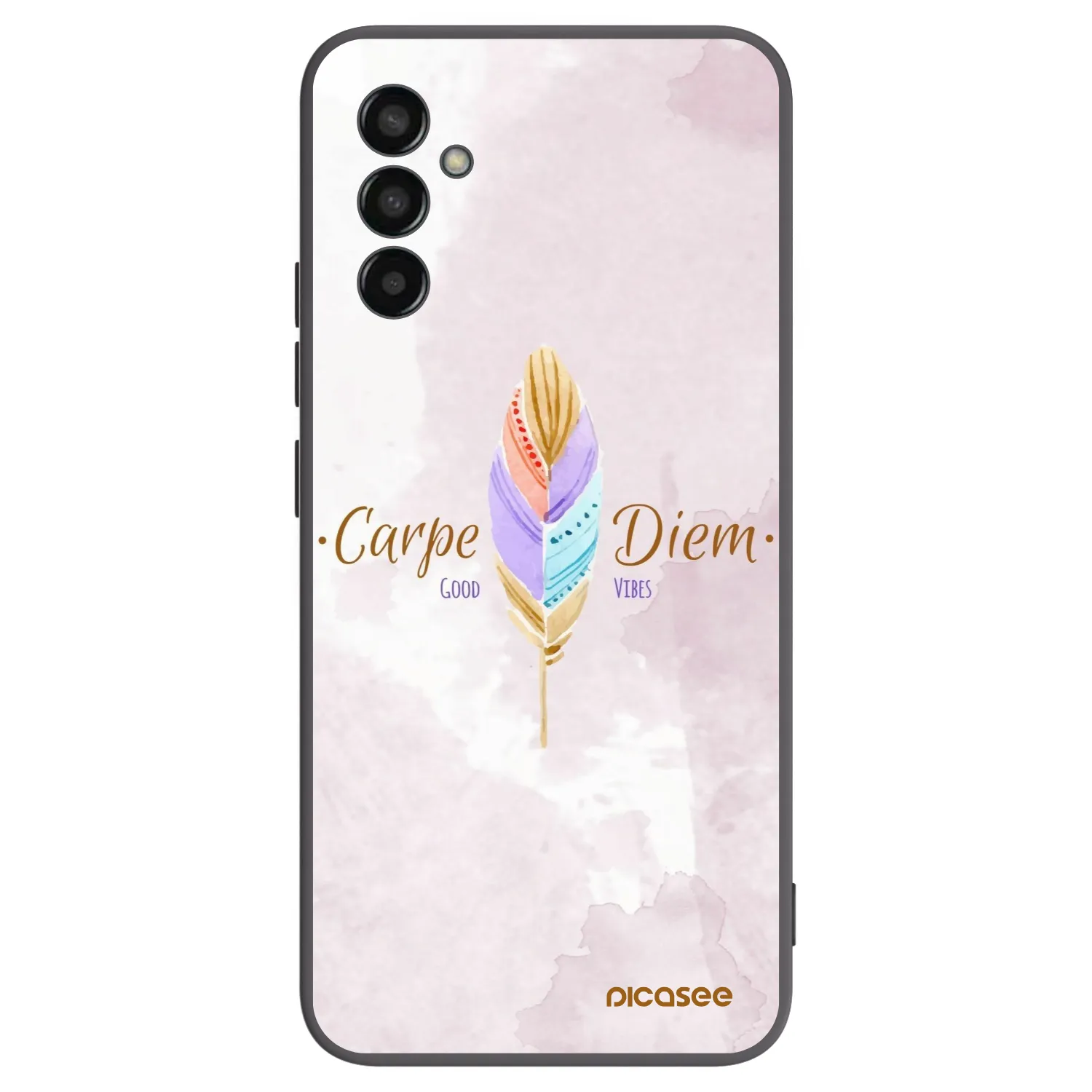 Picasee Samsung Galaxy M13 M135F Hülle - Schwarzes Silikon - Genieße den Tag