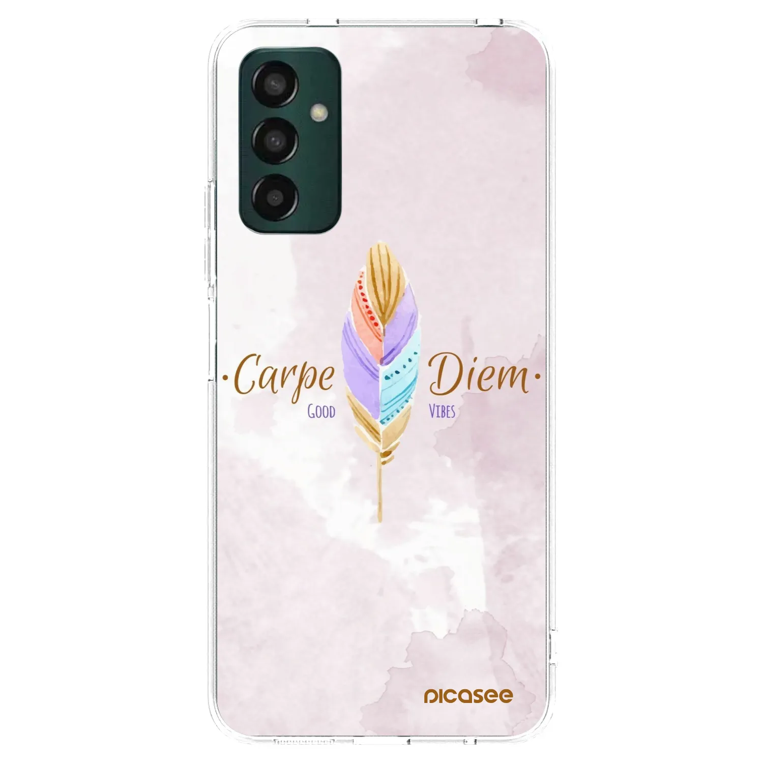 Picasee Samsung Galaxy M13 M135F Hülle - Transparentes Silikon - Genieße den Tag