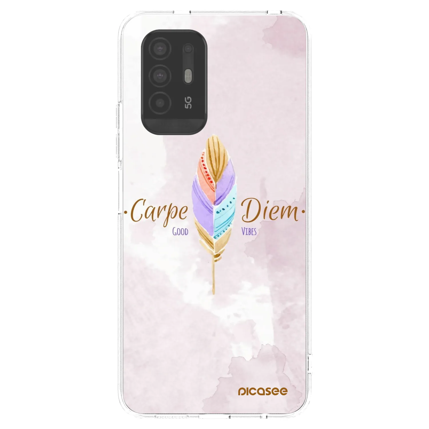 Picasee OPPO A94 5G Hülle - Transparentes Silikon - Genieße den Tag