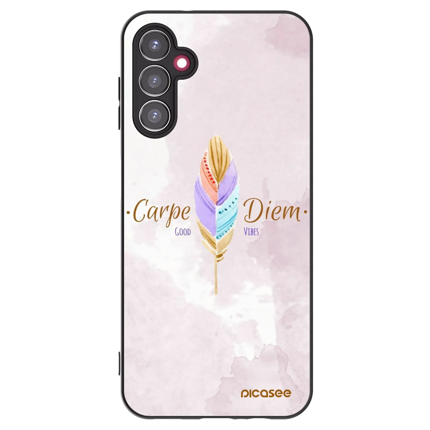 Picasee Samsung Galaxy A14 5G A146P Hülle - Schwarzes Silikon - Genieße den Tag