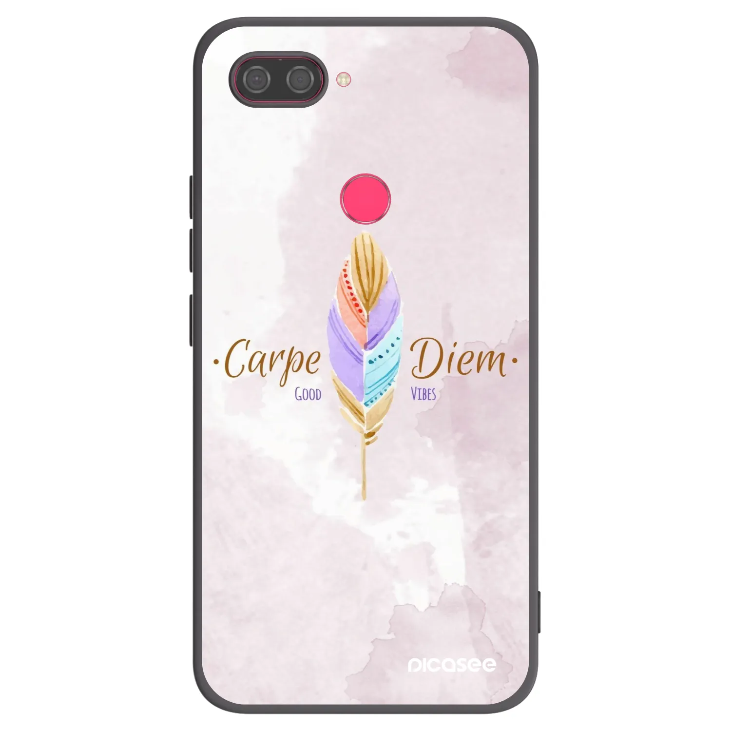 Picasee Xiaomi Mi 8 Lite Hülle - Schwarzes Silikon - Genieße den Tag