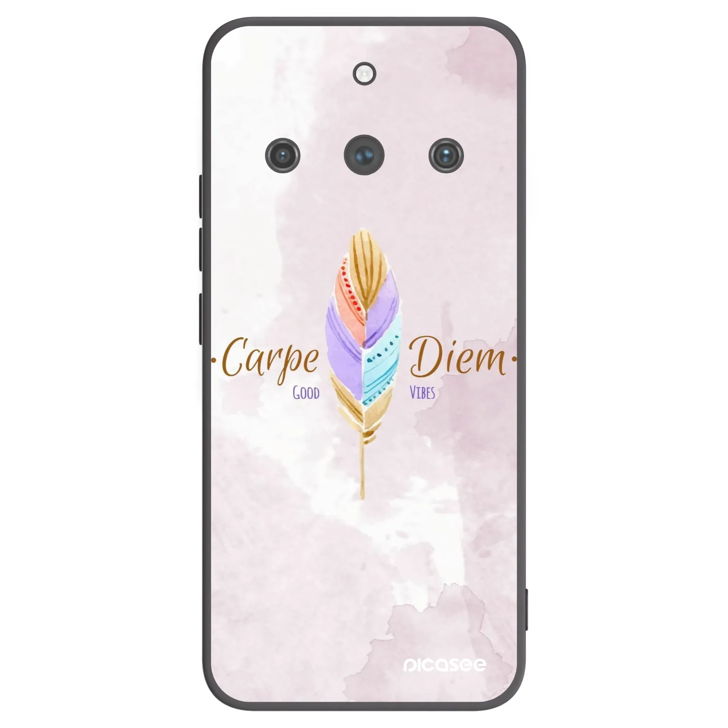 Picasee Realme 11 Pro+ Hülle - Schwarzes Silikon - Genieße den Tag