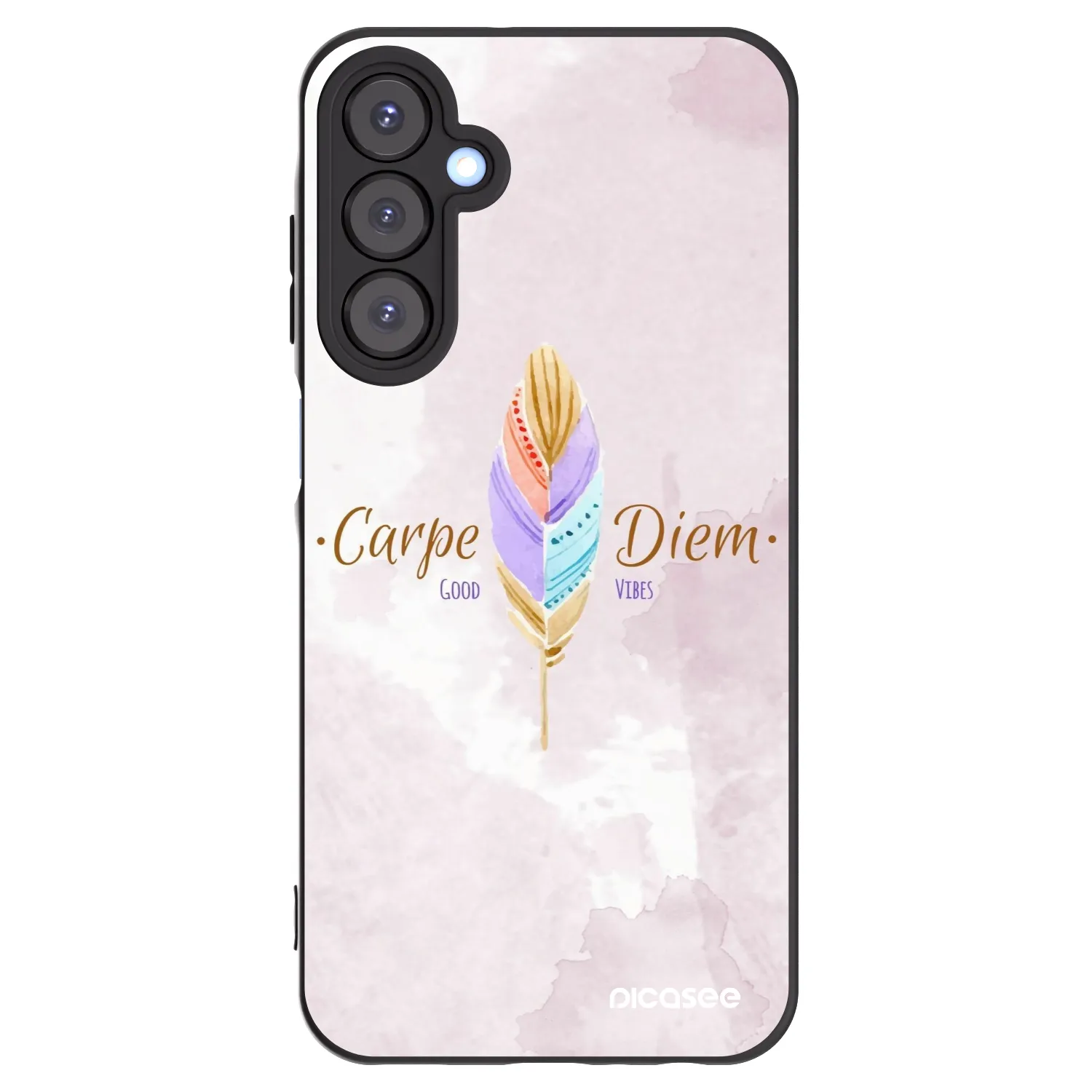Picasee Samsung Galaxy A25 A256B 5G Hülle - Schwarzes Silikon - Genieße den Tag