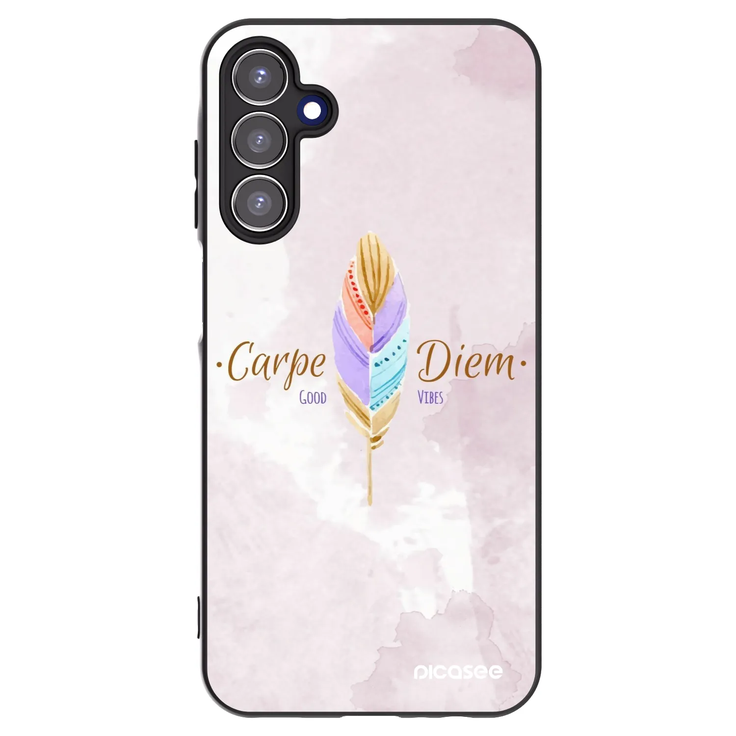 Picasee Samsung Galaxy A15 A156B 5G Hülle - Schwarzes Silikon - Genieße den Tag