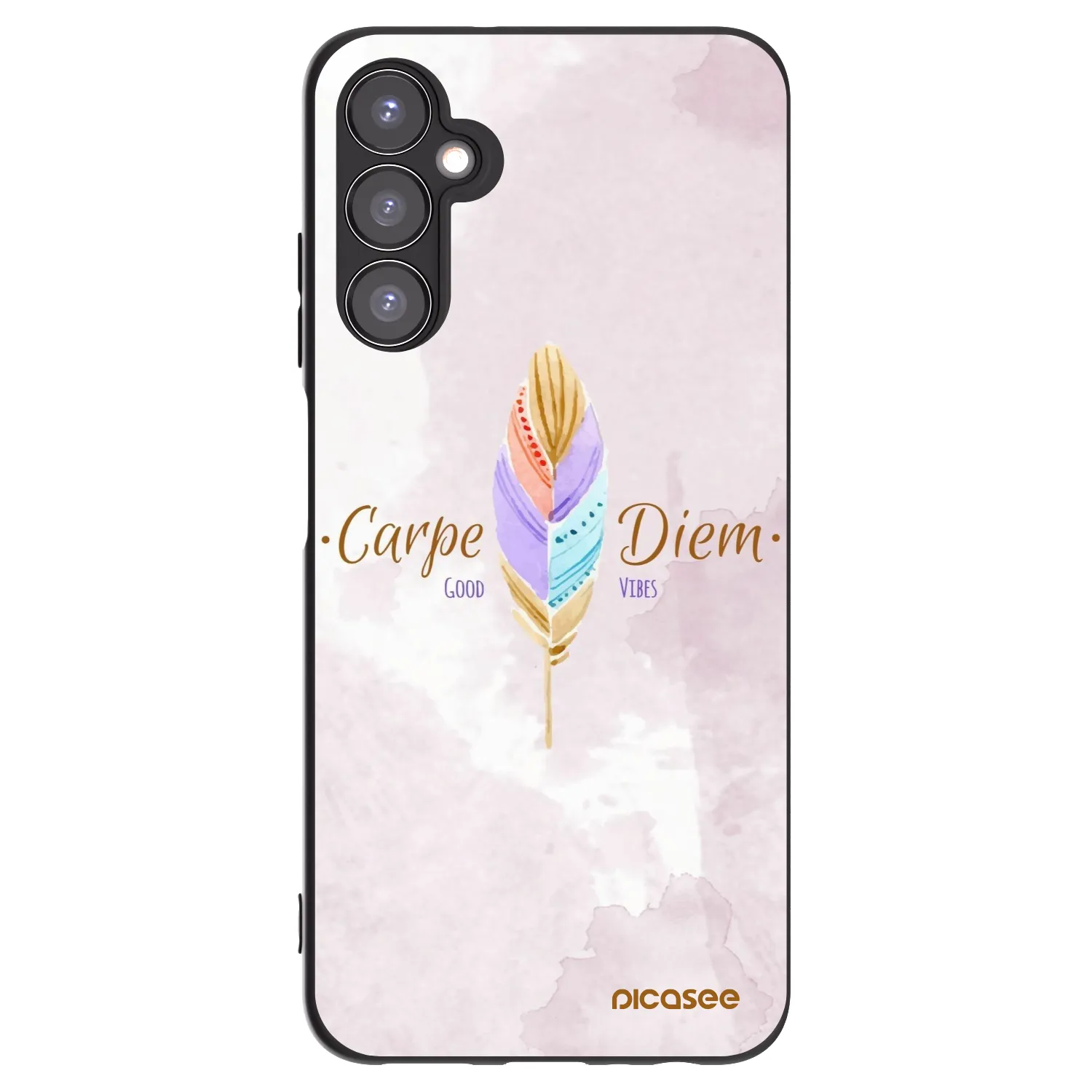 Picasee Samsung Galaxy A05s A057G Hülle - Schwarzes Silikon - Genieße den Tag