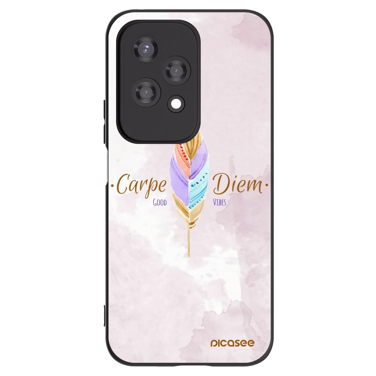 Picasee Honor 200 Lite Hülle - Schwarzes Silikon - Genieße den Tag