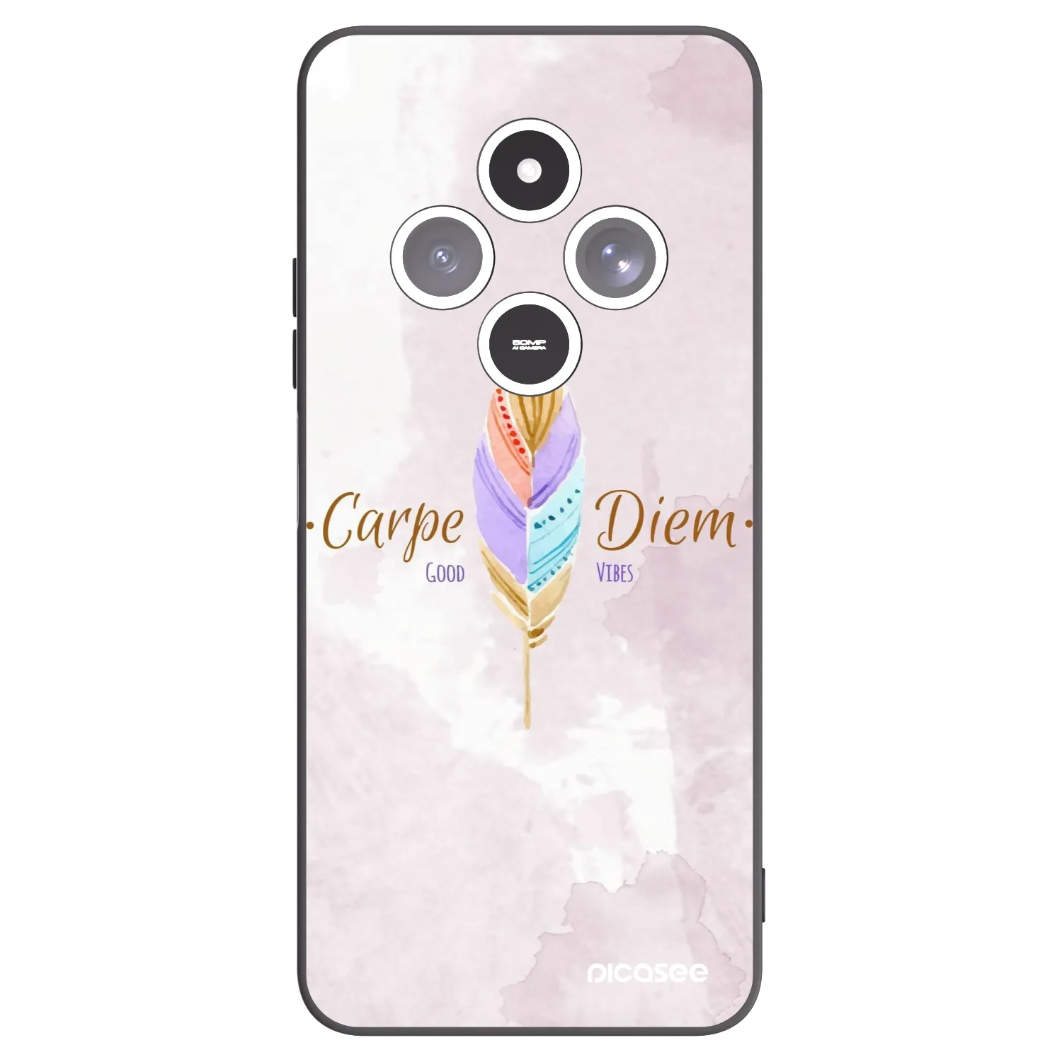 Picasee Xiaomi Redmi 14C Hülle - Schwarzes Silikon - Genieße den Tag