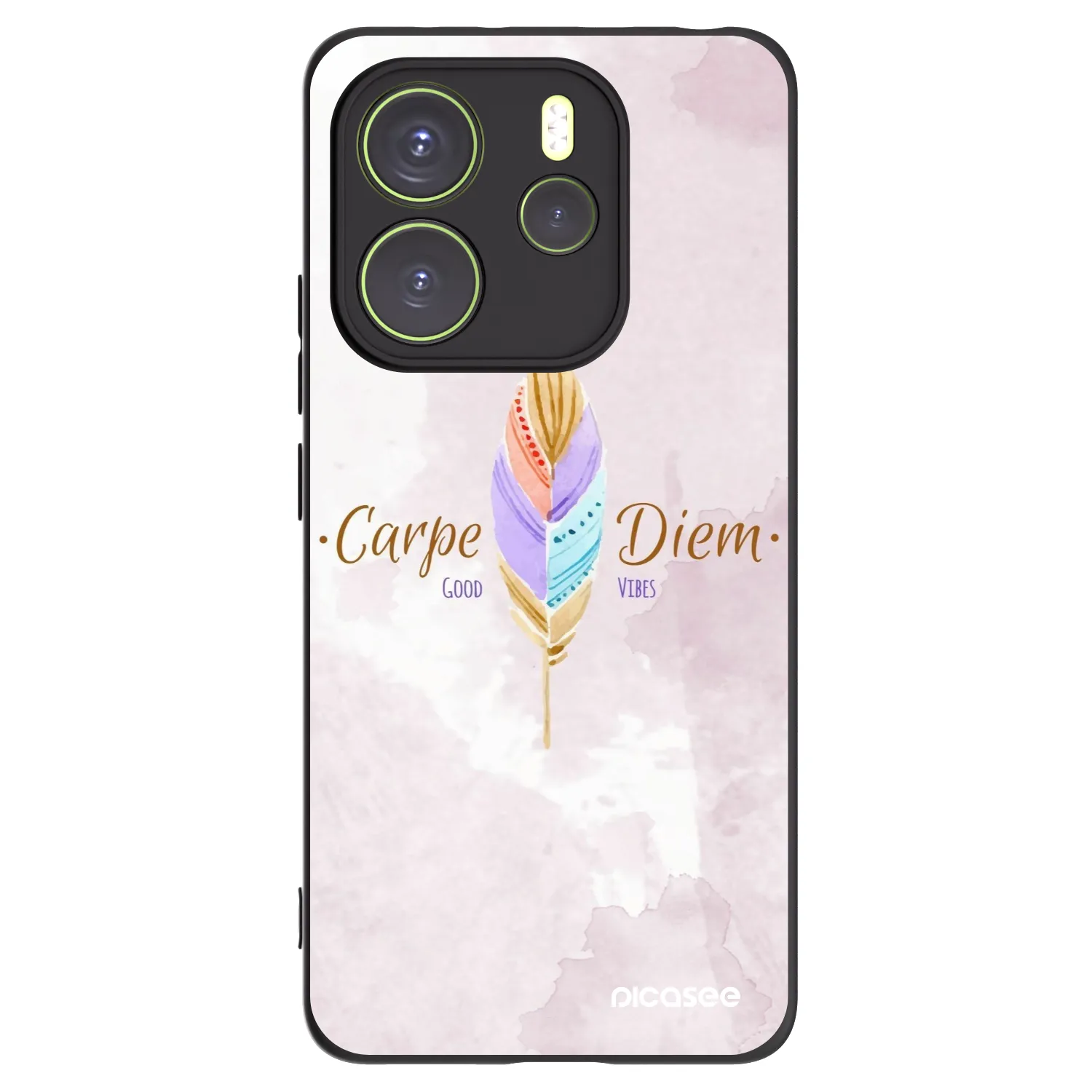 Picasee Xiaomi Redmi Note 14 4G Hülle - Schwarzes Silikon - Genieße den Tag