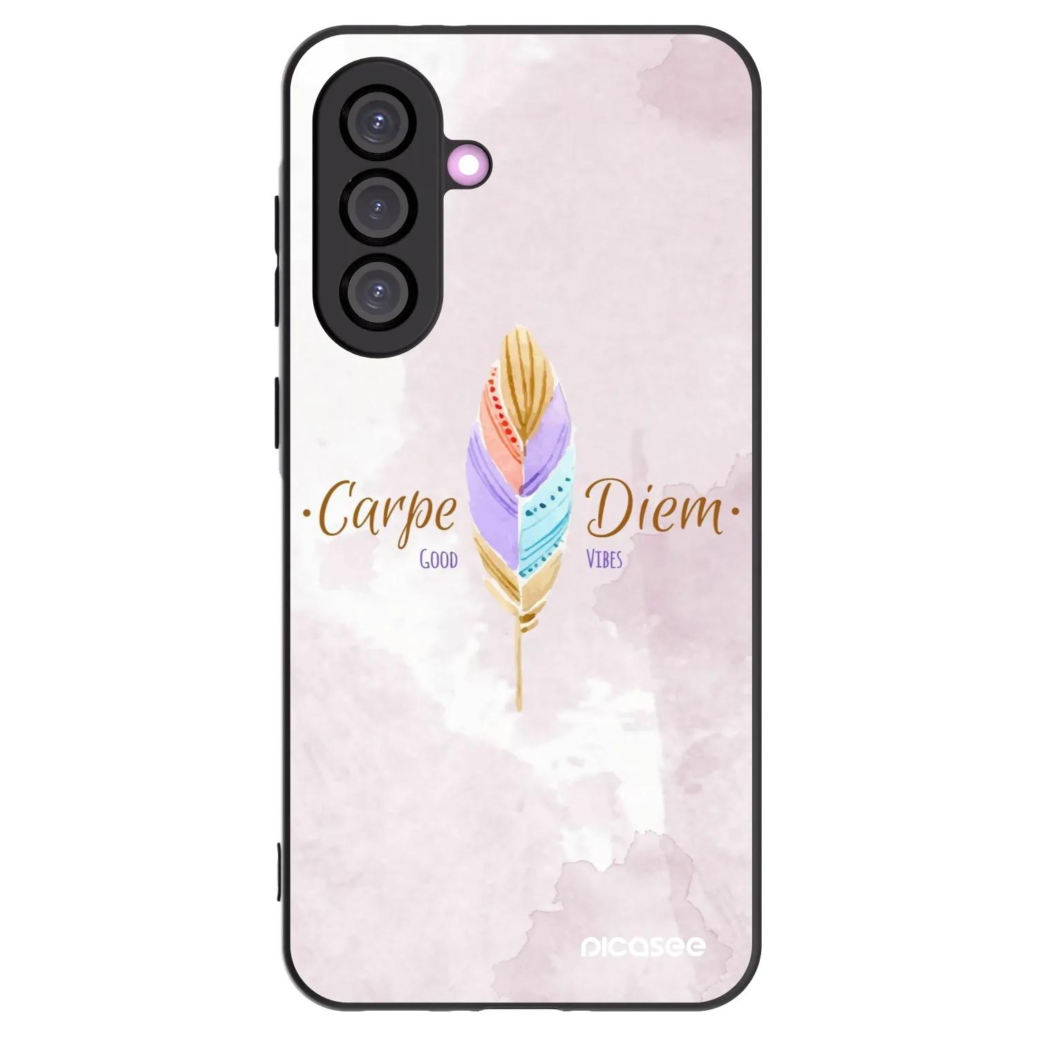 Picasee Samsung Galaxy A56 5G A566B Hülle - Schwarzes Silikon - Genieße den Tag