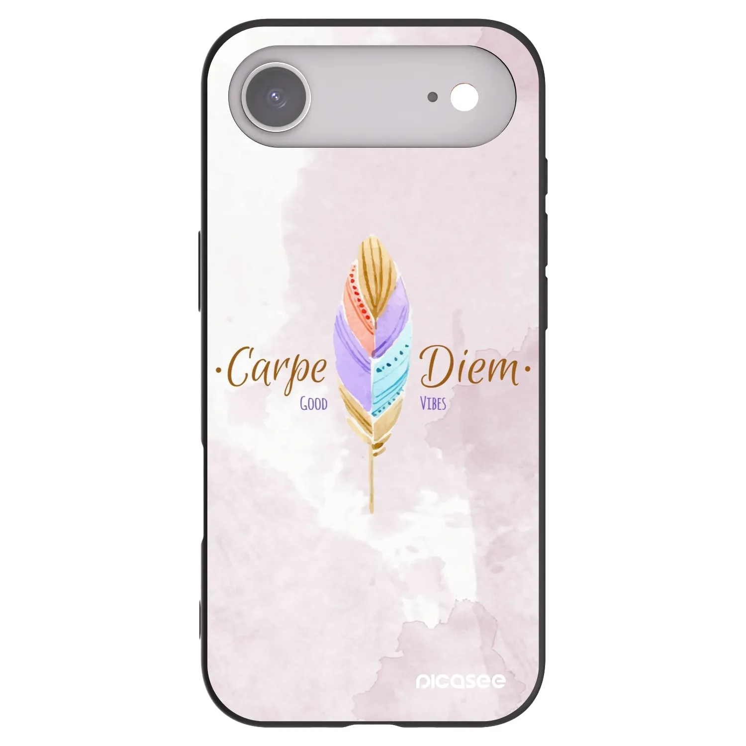 Picasee Apple iPhone Air Hülle - Schwarzes Silikon - Genieße den Tag