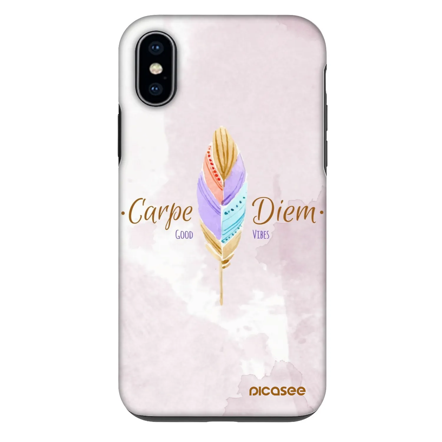 Picasee Fashion Case für Apple iPhone X/XS - Genieße den Tag