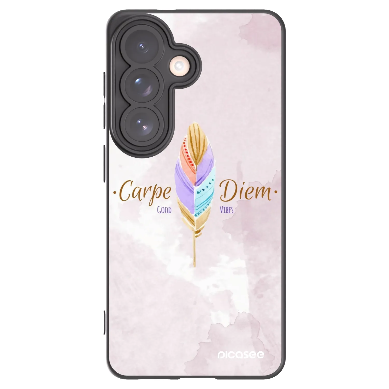 Picasee Samsung Galaxy S26 Hülle - Schwarzes Silikon - Genieße den Tag