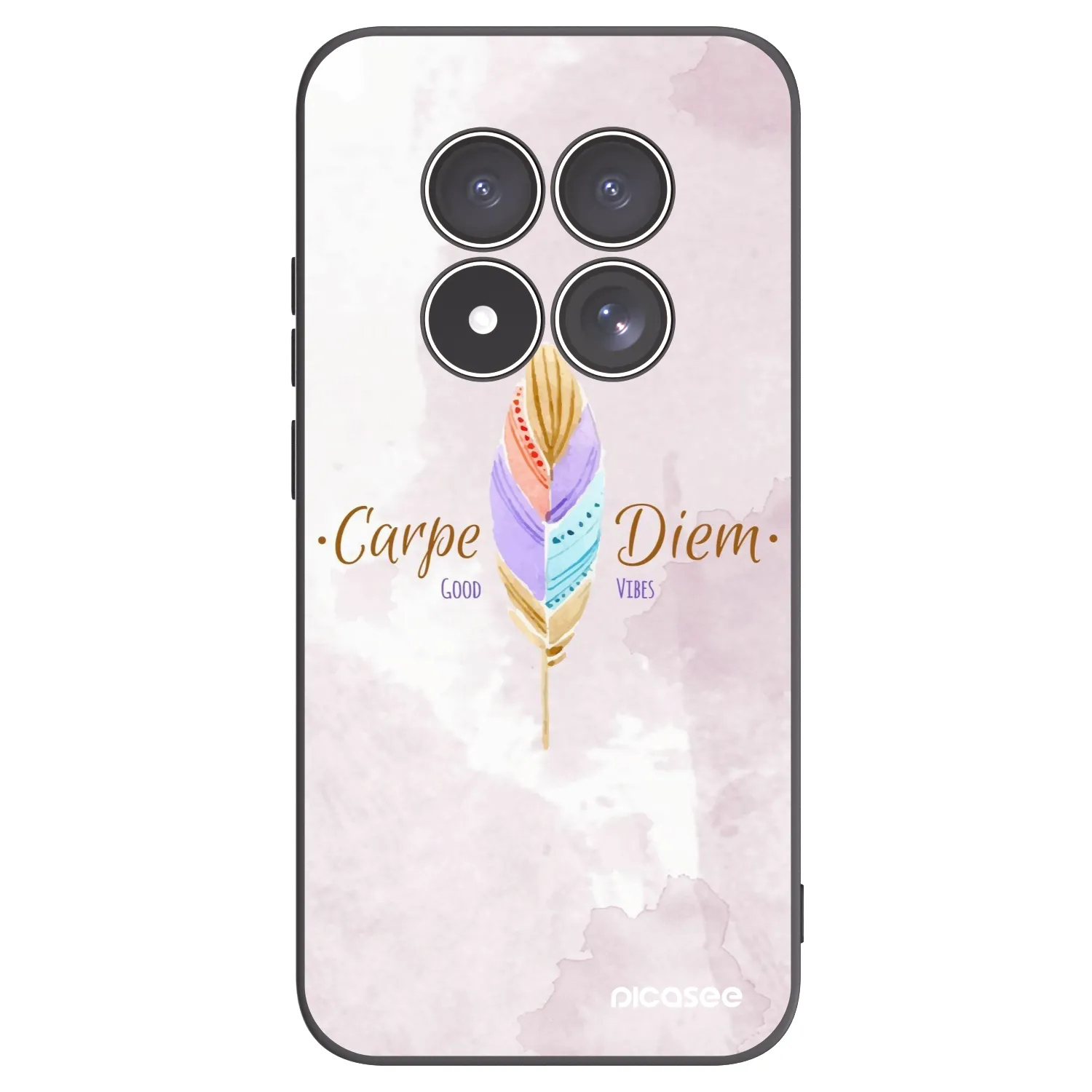 Picasee Xiaomi Redmi Note 15 Pro 5G Hülle - Schwarzes Silikon - Genieße den Tag