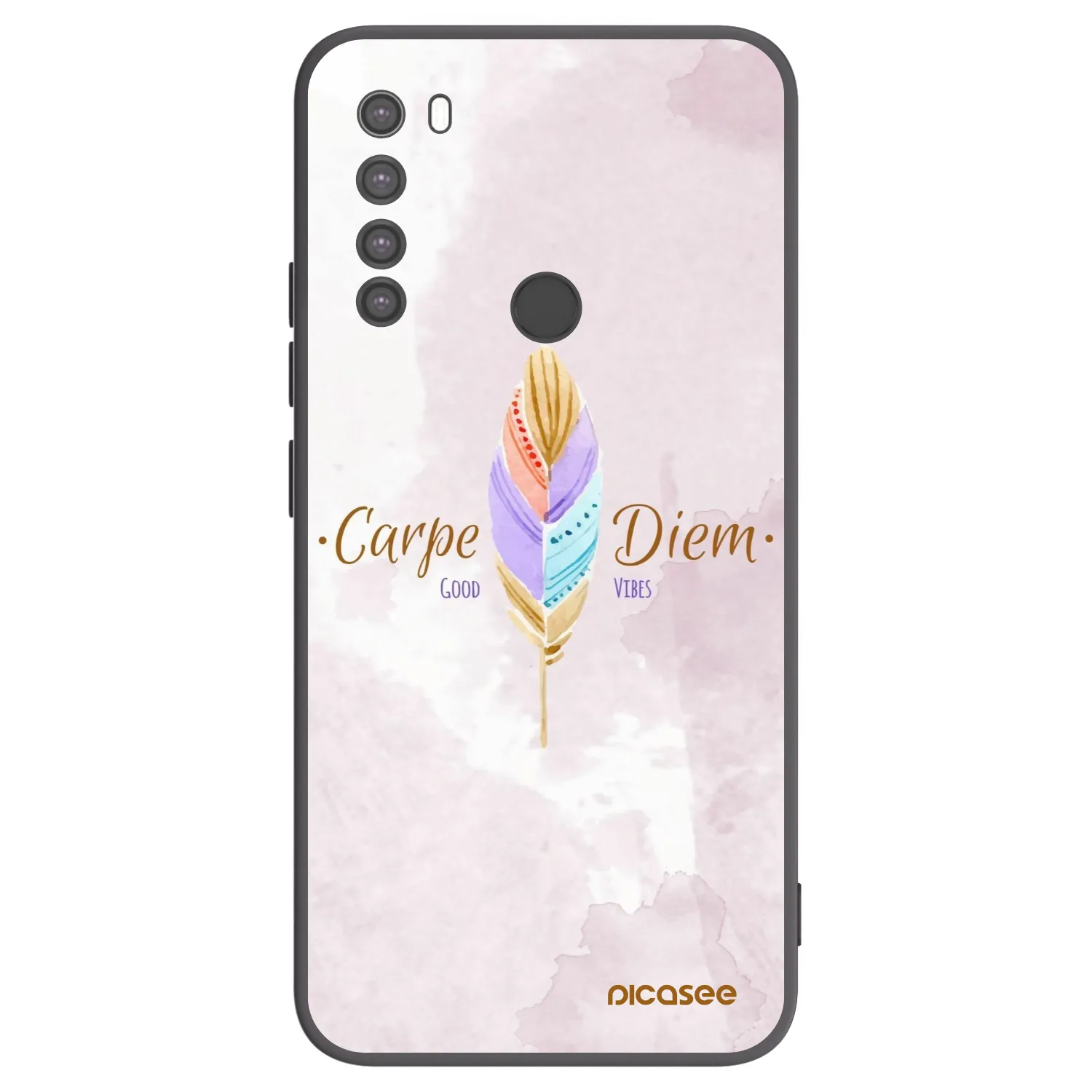 Picasee Xiaomi Redmi Note 8 Hülle - Schwarzes Silikon - Genieße den Tag