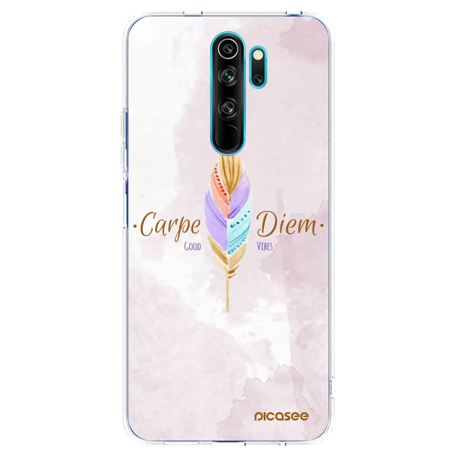 Picasee Xiaomi Redmi Note 8 Pro Hülle - Transparentes Silikon - Genieße den Tag
