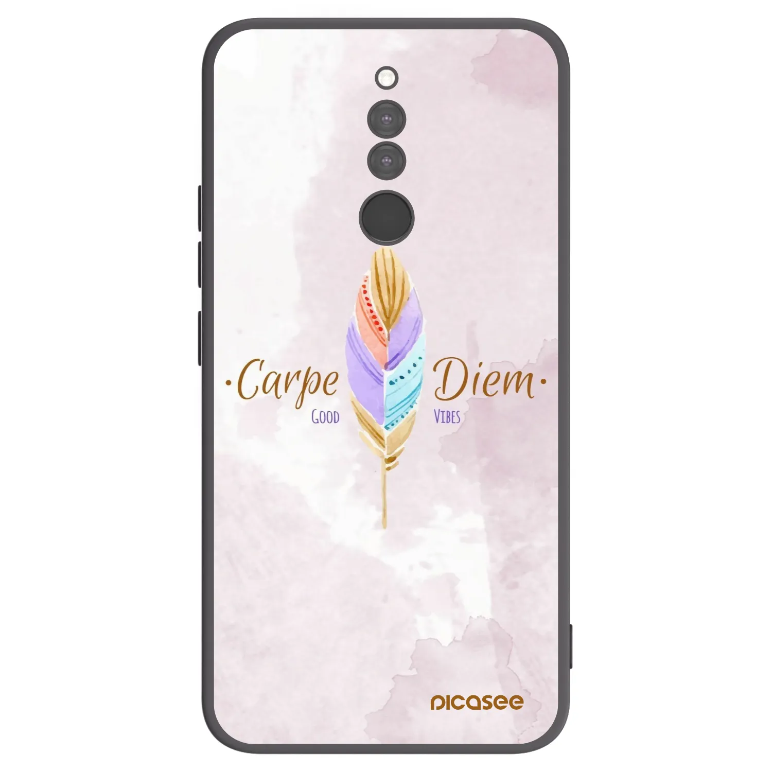 Picasee Xiaomi Redmi 8 Hülle - Schwarzes Silikon - Genieße den Tag